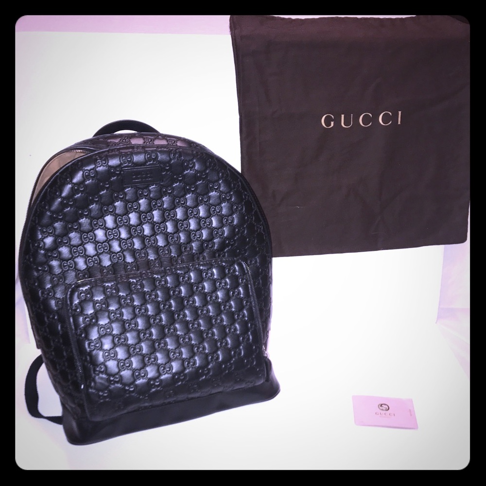 Gucci Signature leather backpack (Black)